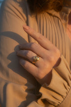Olive Sapphire Solitaire