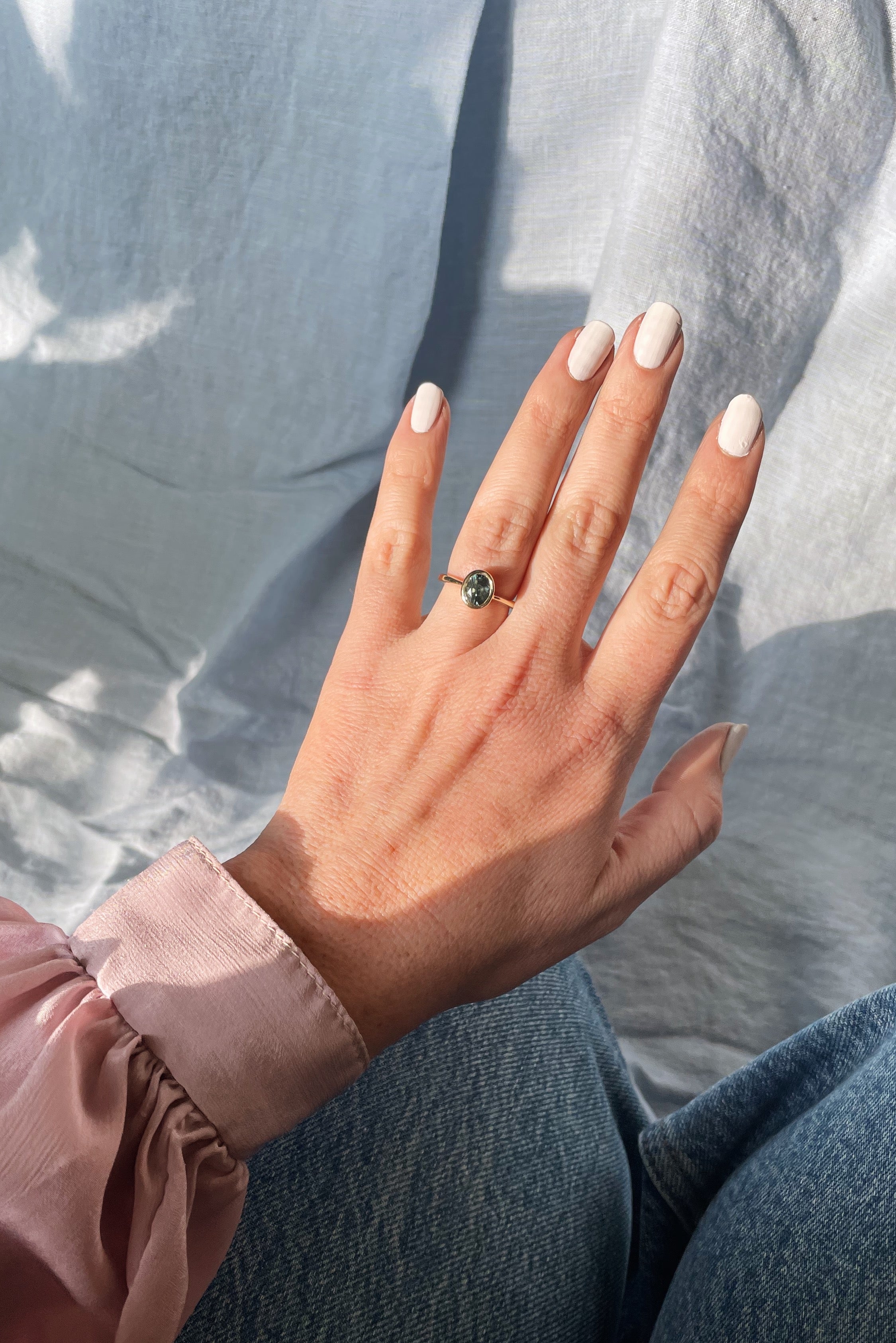 Teal Sapphire Solitaire