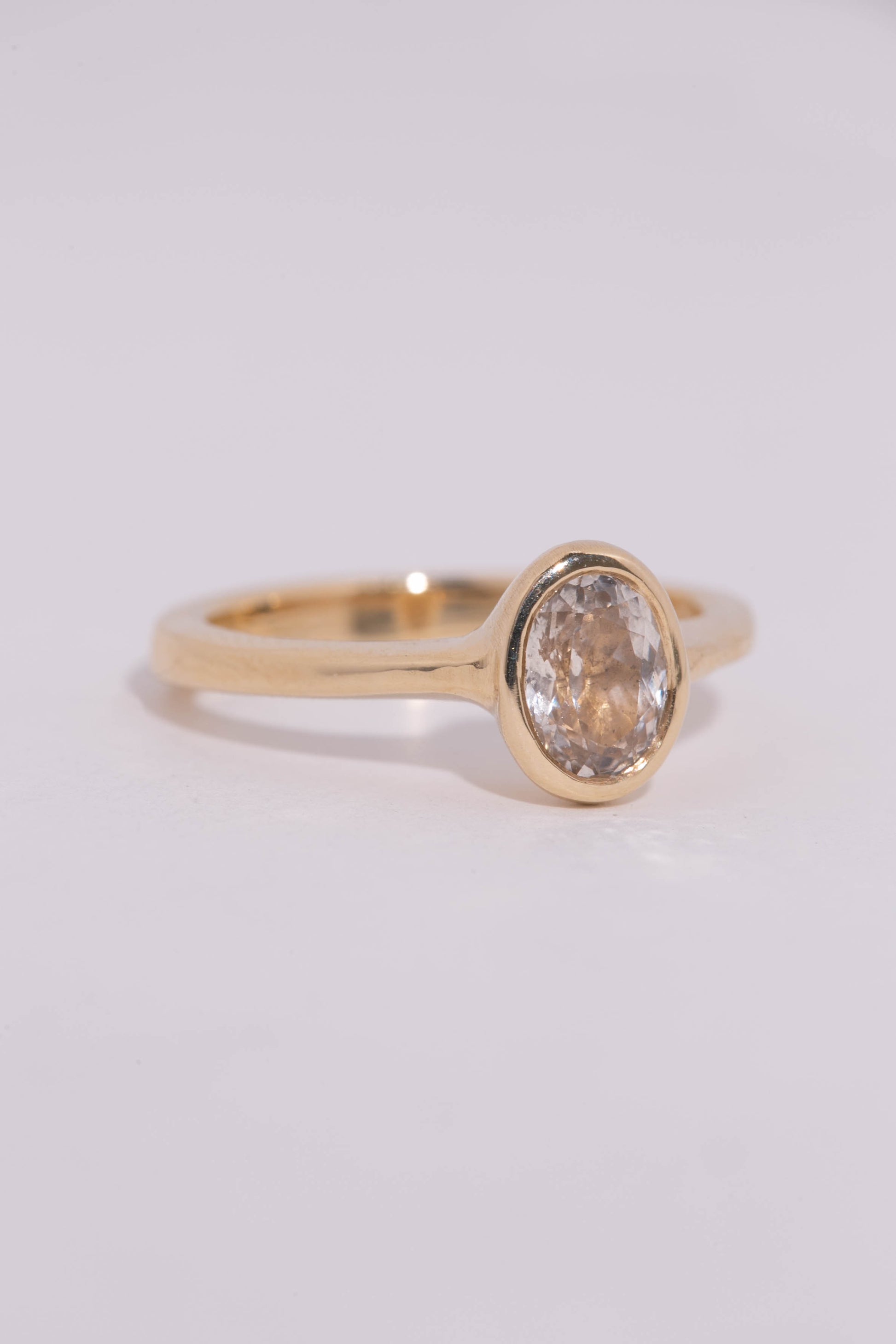 Champagne Sapphire Solitaire