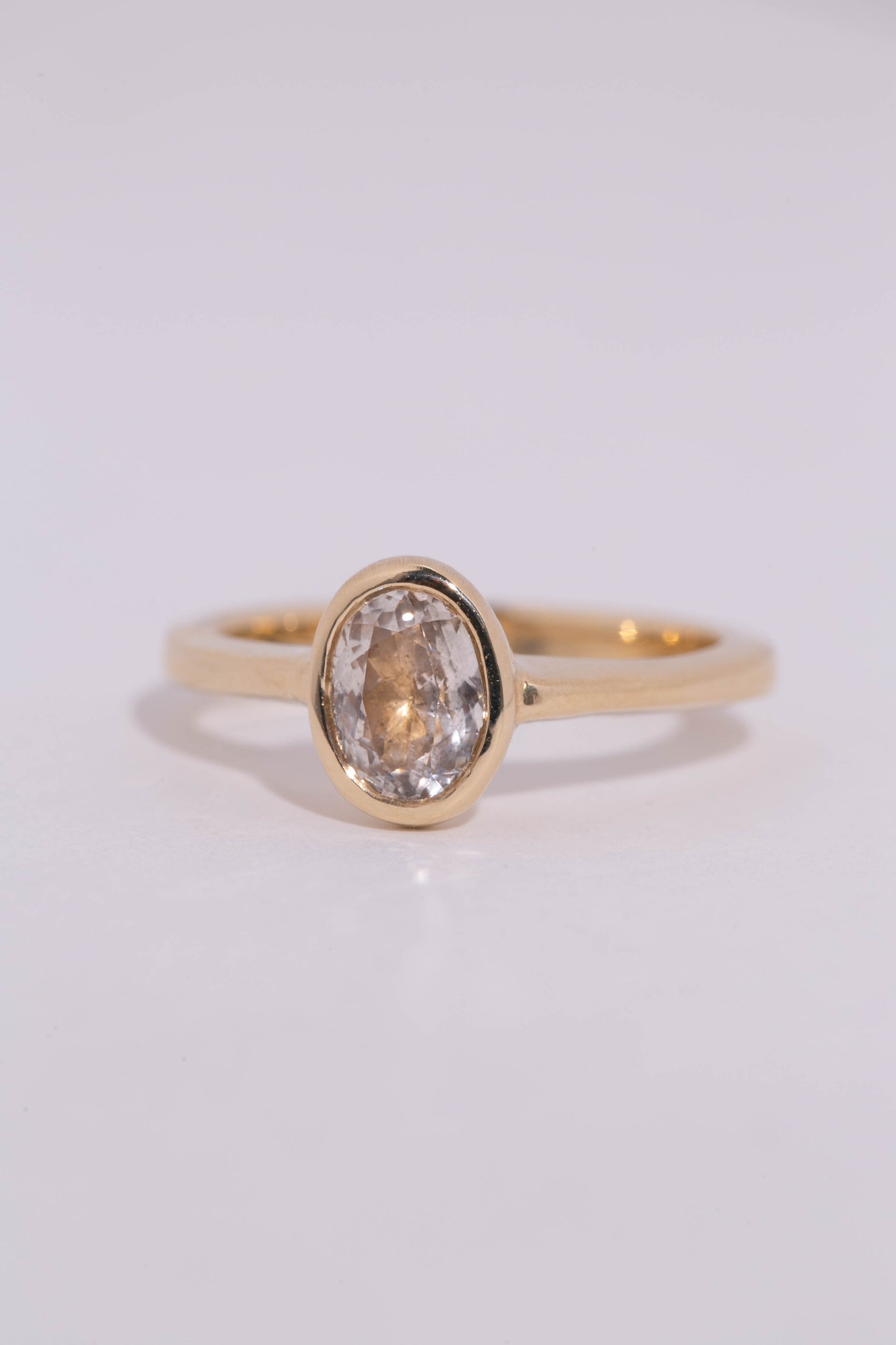 Champagne Sapphire Solitaire