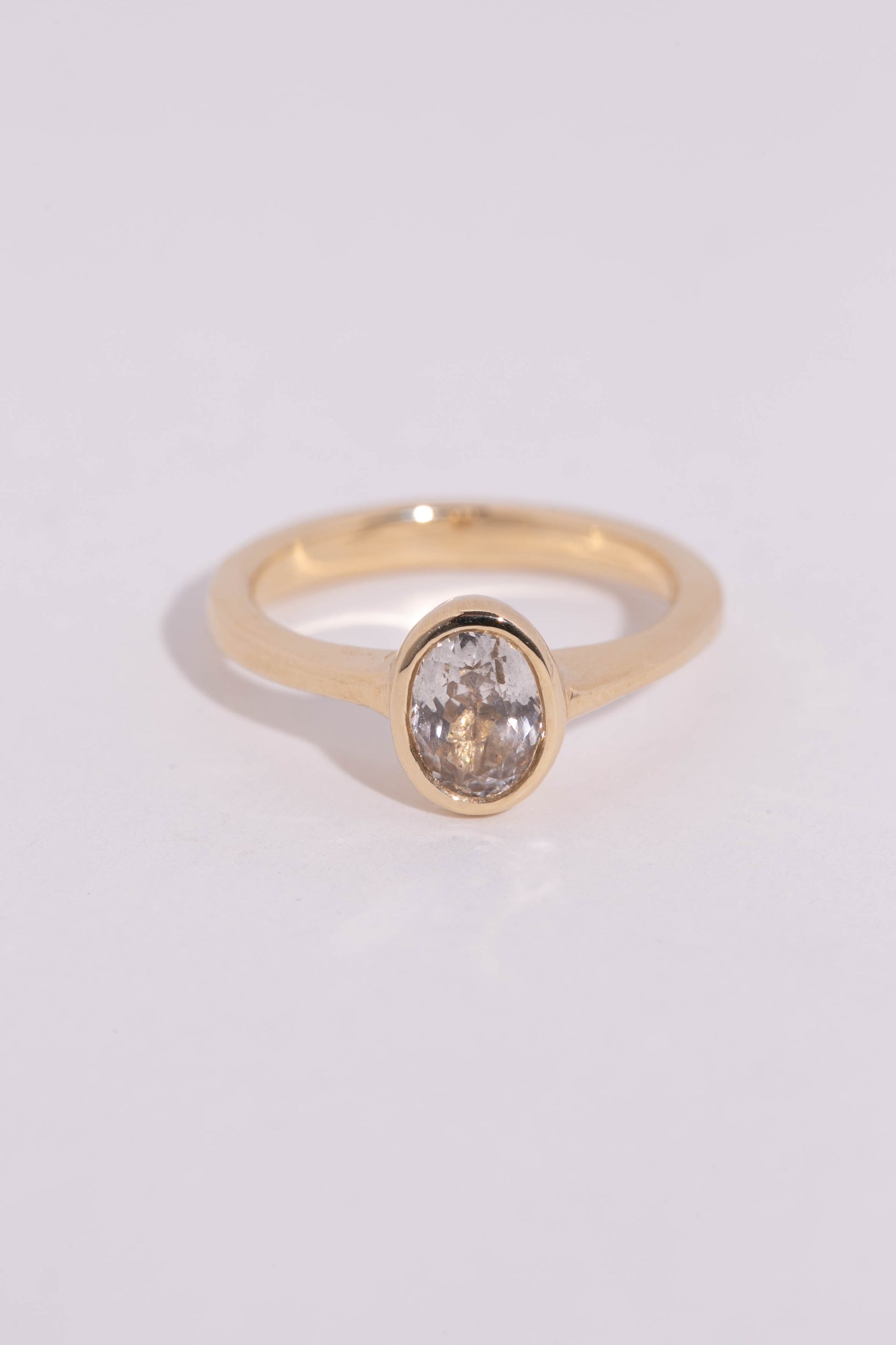 Champagne Sapphire Solitaire