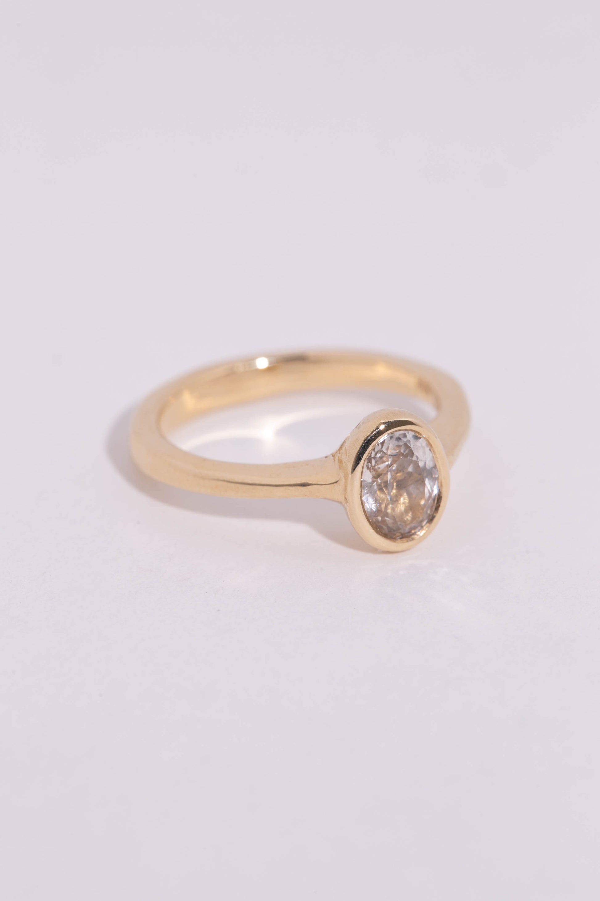 Champagne Sapphire Solitaire