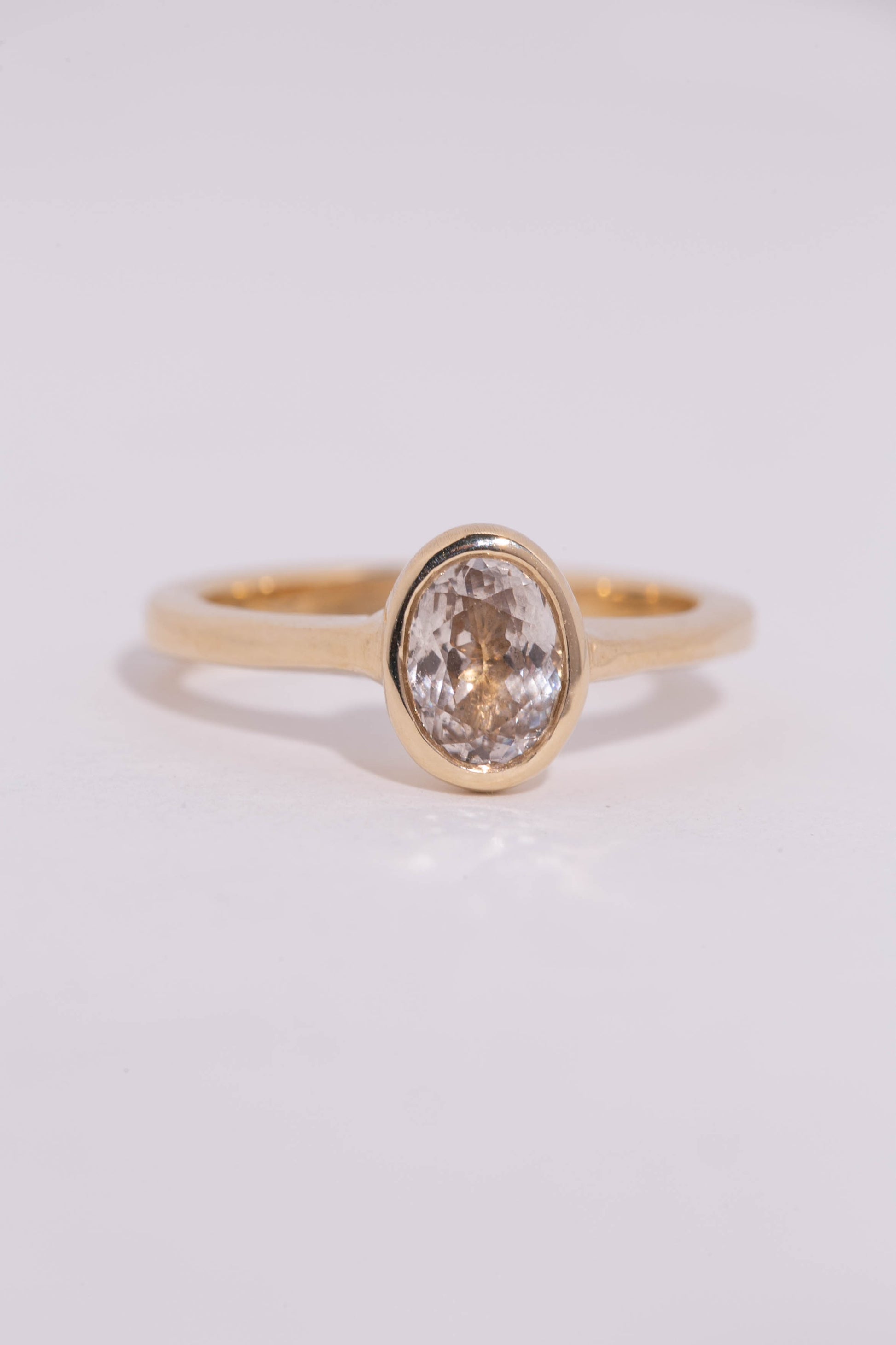 Champagne Sapphire Solitaire