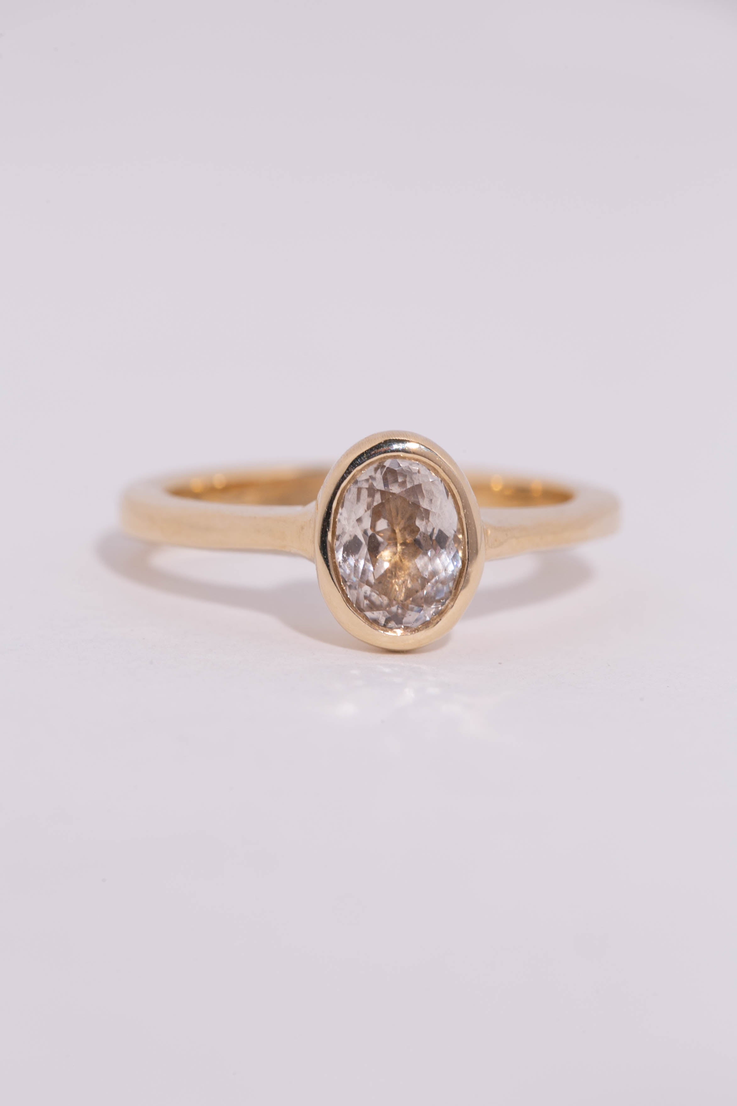 Champagne Sapphire Solitaire