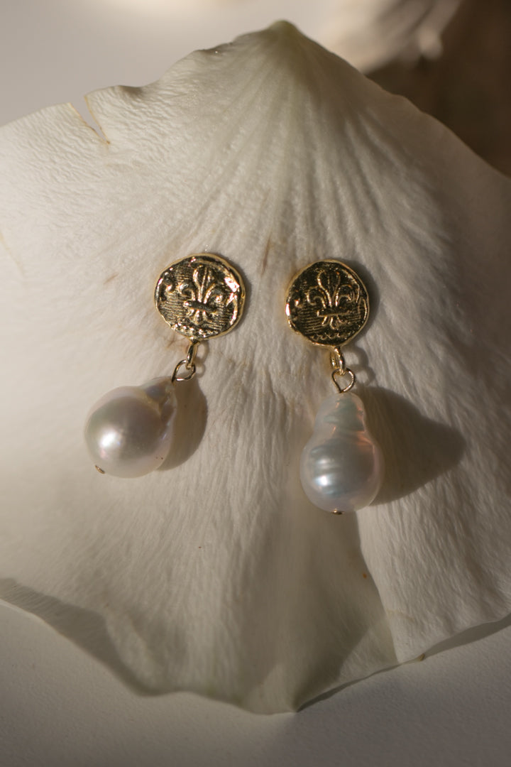 Vintage Chanel Paris Long Pearl Drop Earrings