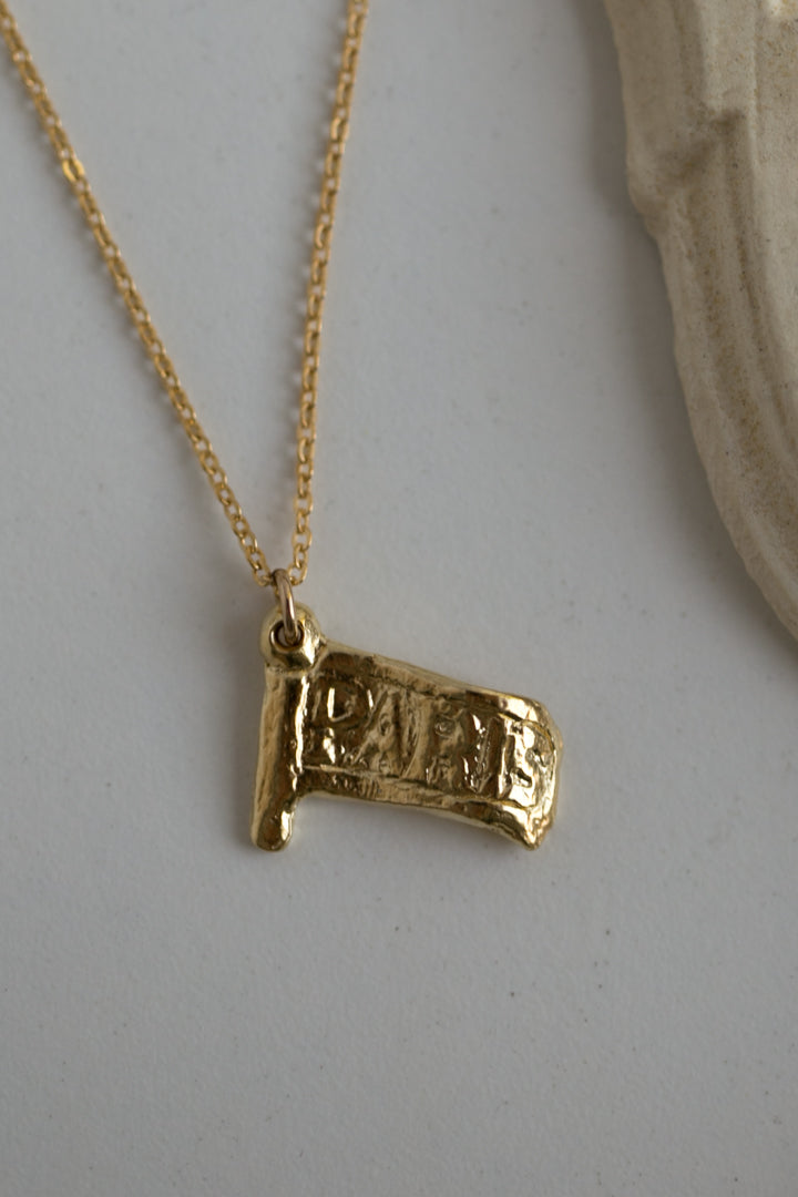 Paris Flag Necklace