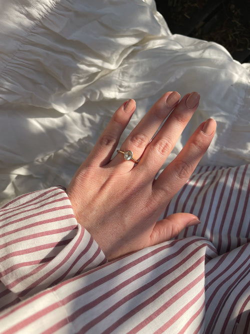 Champagne Sapphire Solitaire