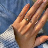 Halfmoon Sapphire Solitaire