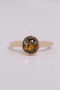Orange-Blue Sapphire Solitaire