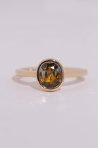 Orange-Blue Sapphire Solitaire