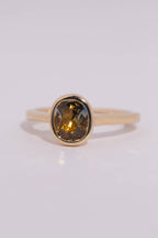 Orange-Blue Sapphire Solitaire