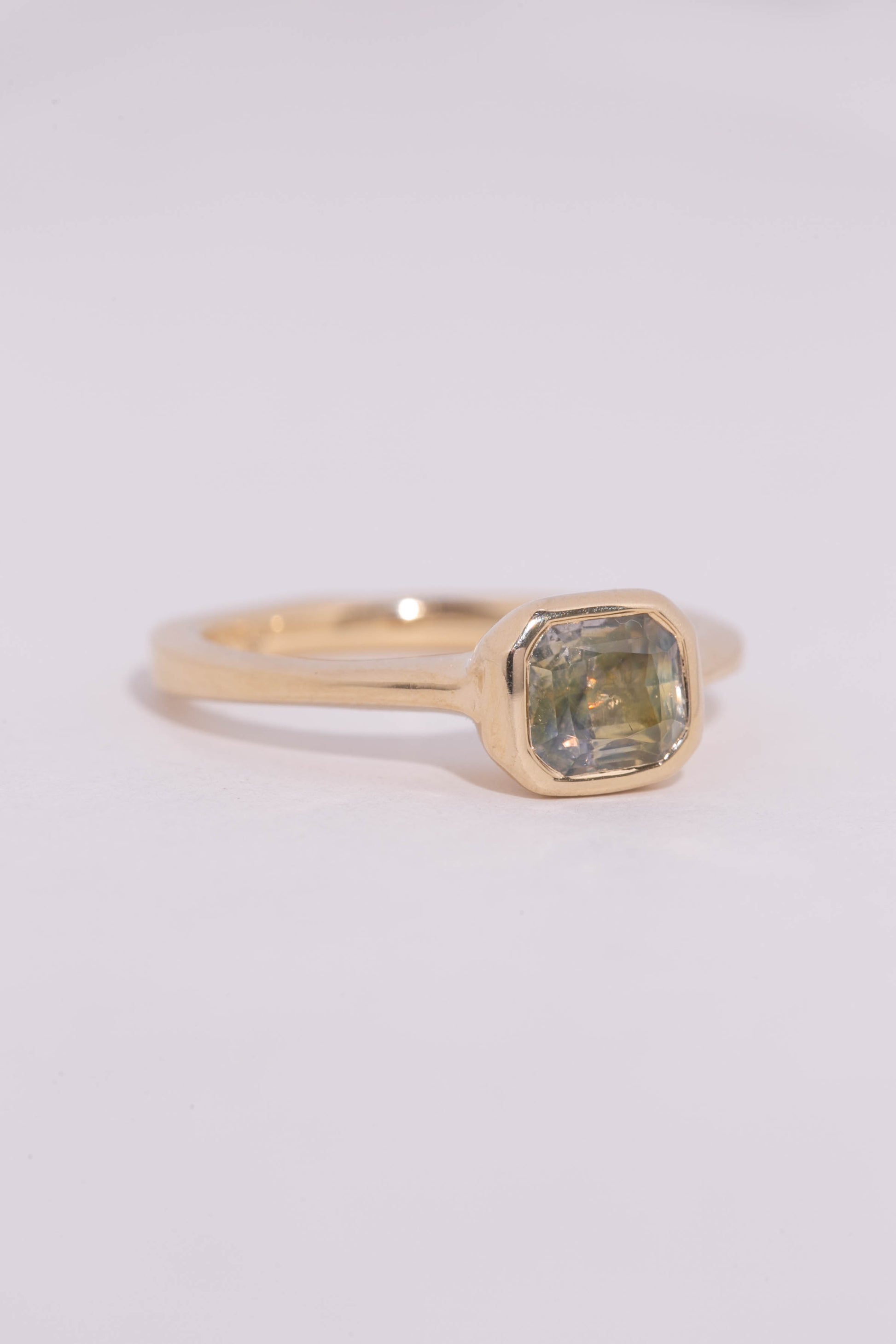Olive Sapphire Solitaire