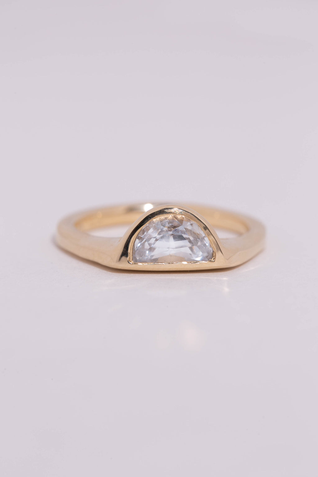 Halfmoon Sapphire Solitaire