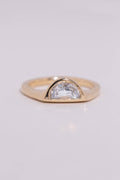 Halfmoon Sapphire Solitaire