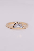 Halfmoon Sapphire Solitaire