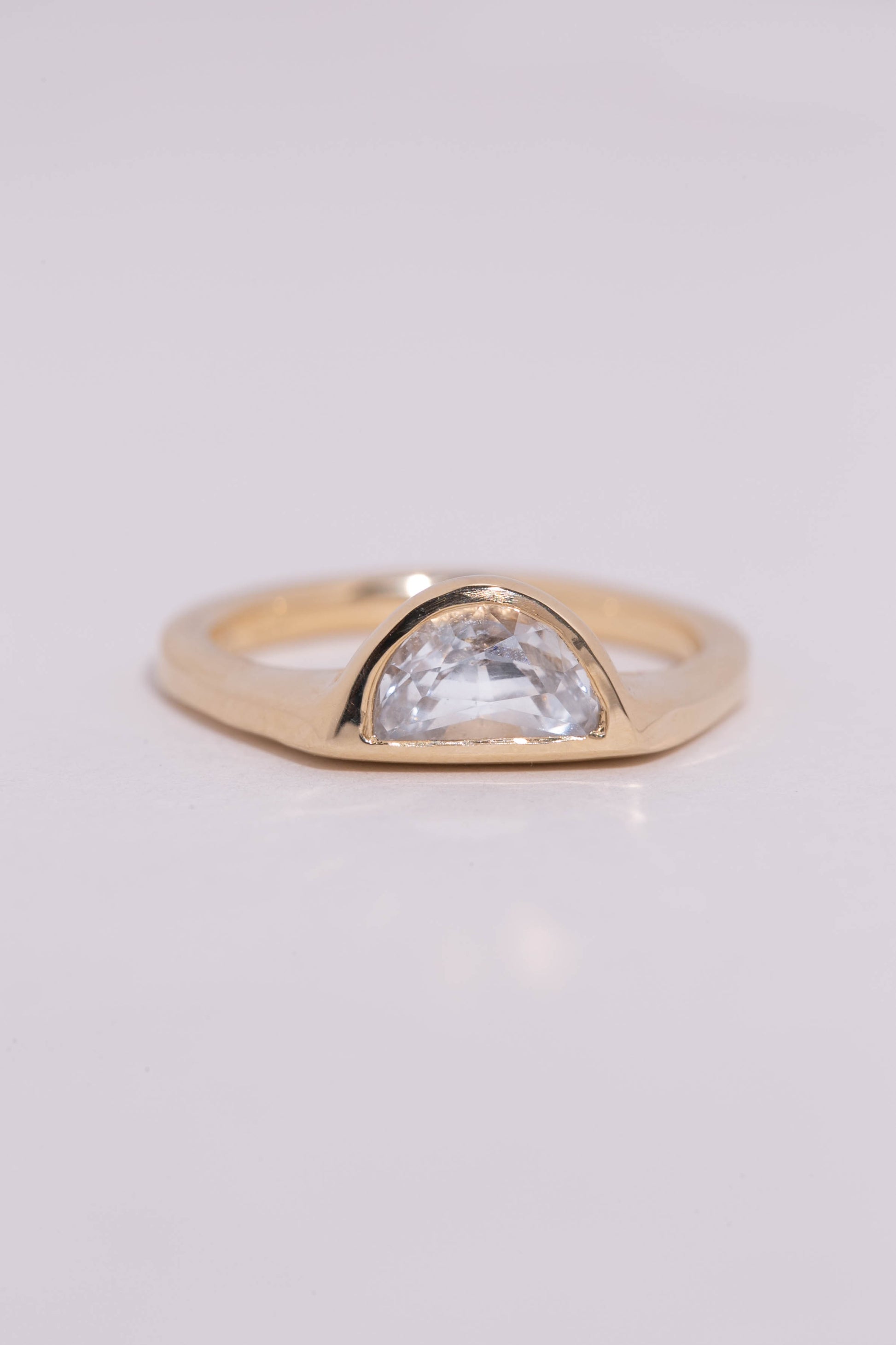 Halfmoon Sapphire Solitaire