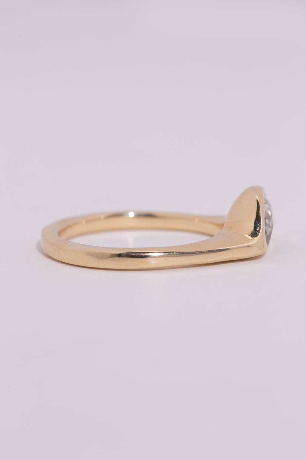 Halfmoon Sapphire Solitaire