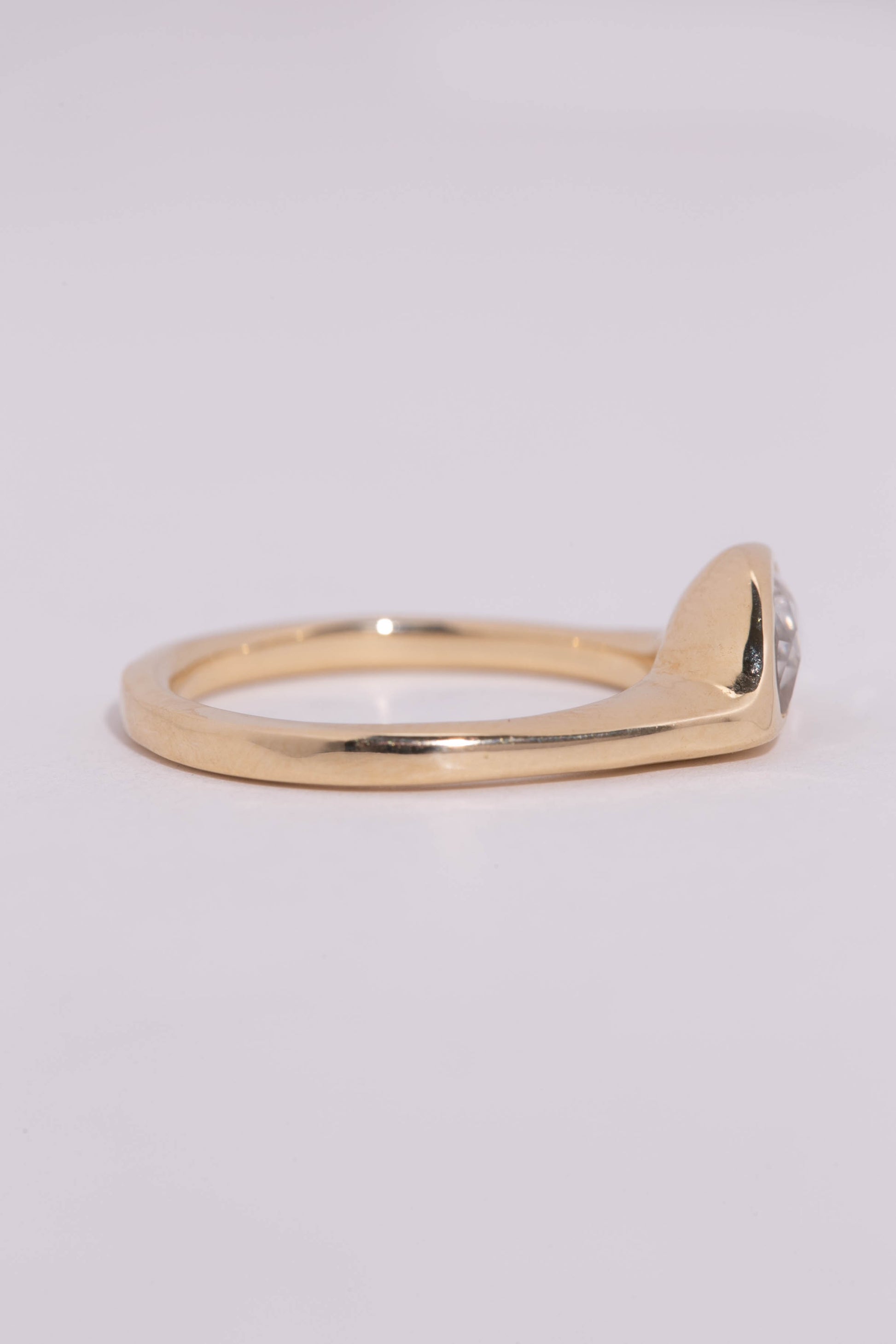 Halfmoon Sapphire Solitaire