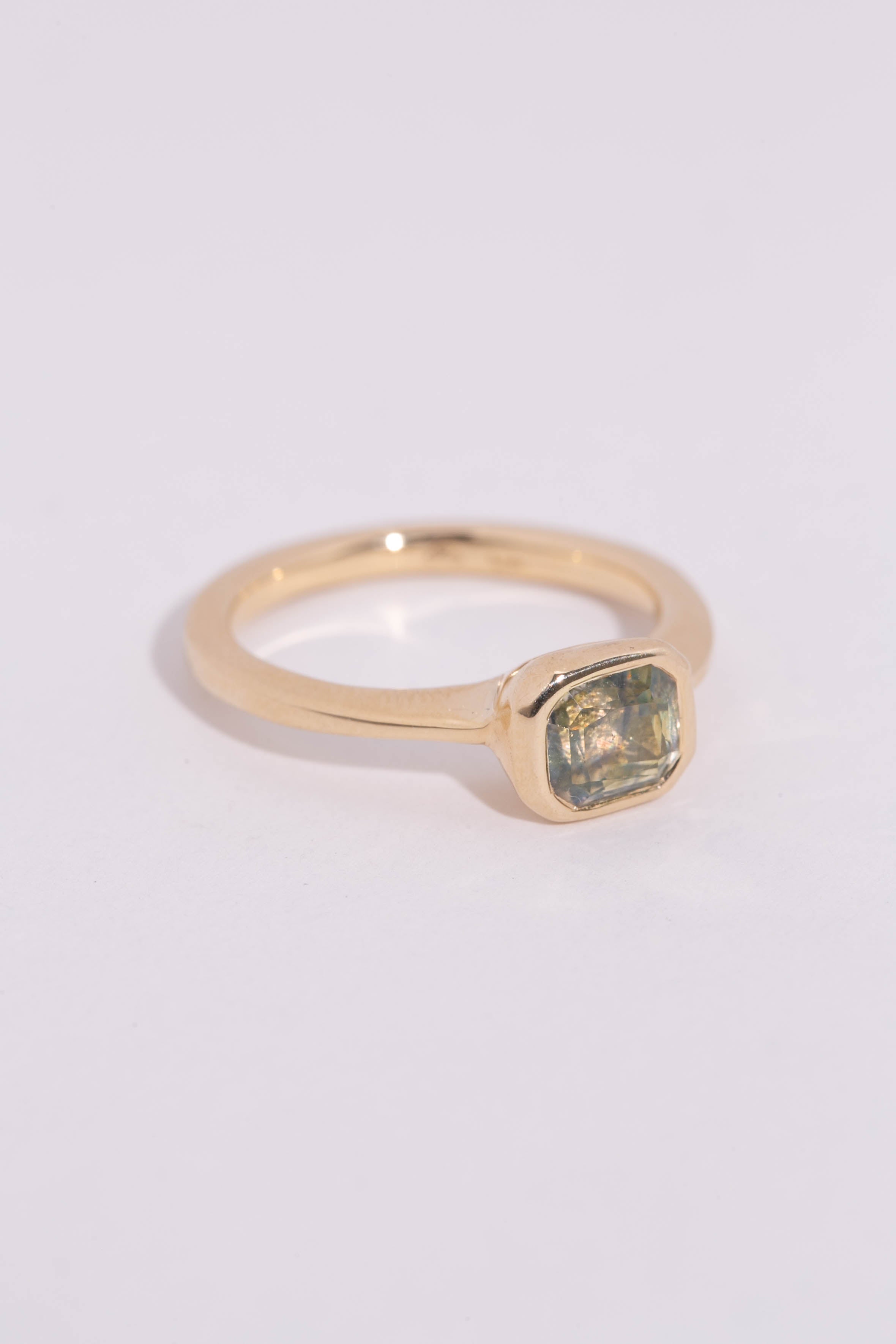 Olive Sapphire Solitaire