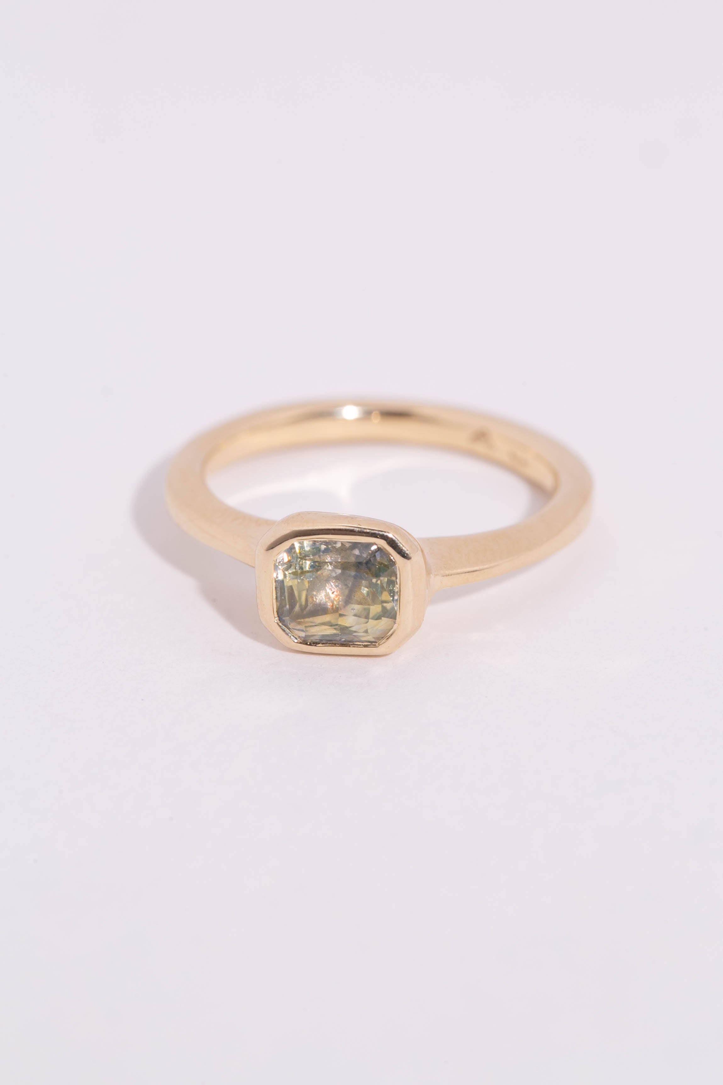 Olive Sapphire Solitaire