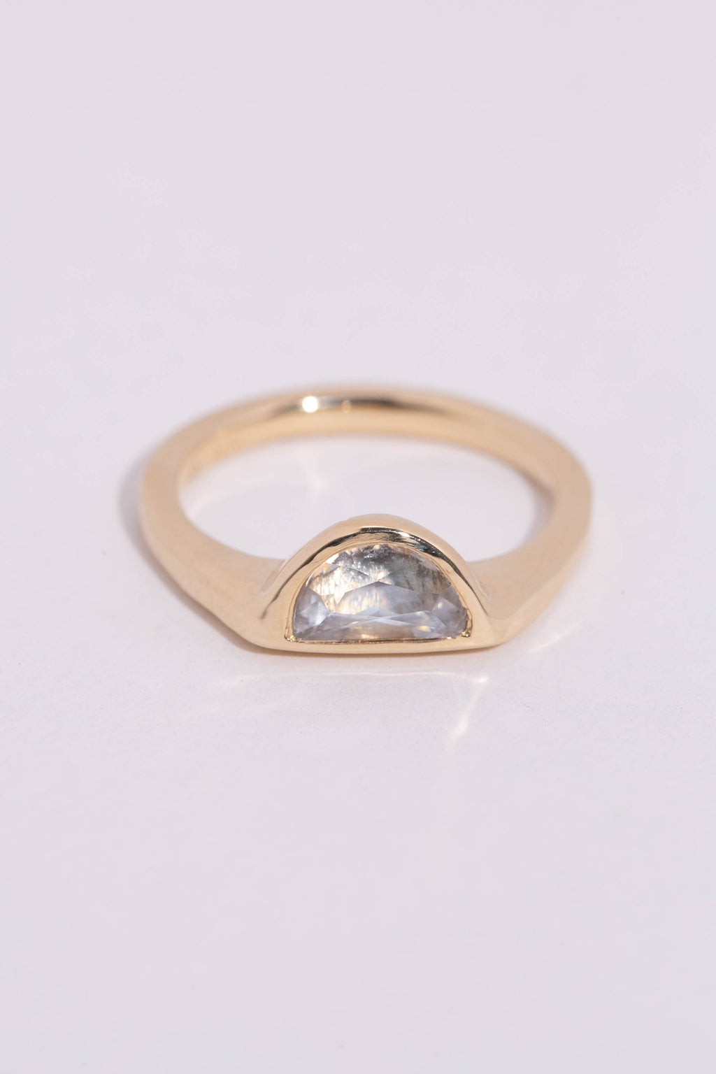 Halfmoon Sapphire Solitaire