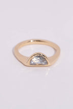 Halfmoon Sapphire Solitaire