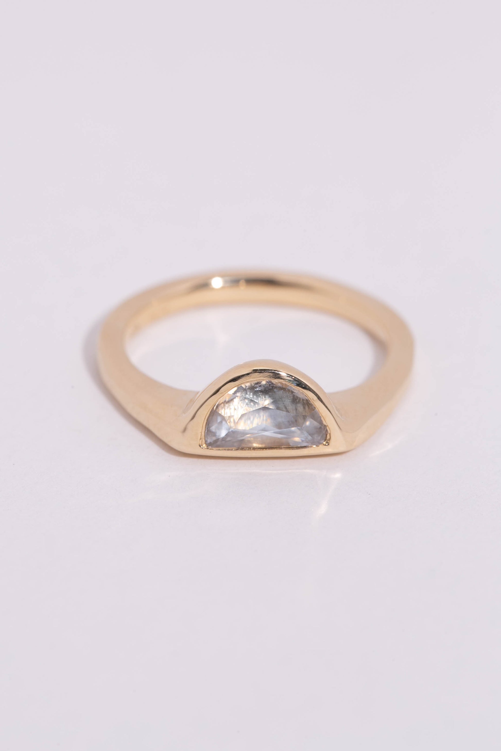 Halfmoon Sapphire Solitaire