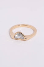 Halfmoon Sapphire Solitaire