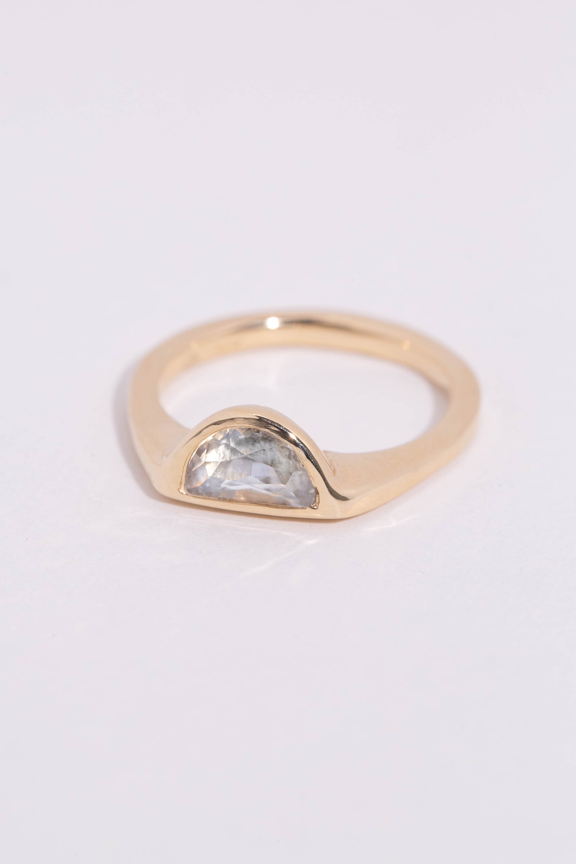 Halfmoon Sapphire Solitaire