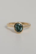Teal Sapphire Solitaire