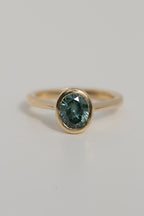 Teal Sapphire Solitaire