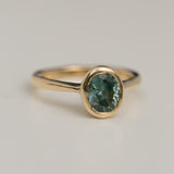 Teal Sapphire Solitaire