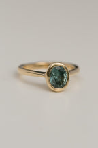 Teal Sapphire Solitaire