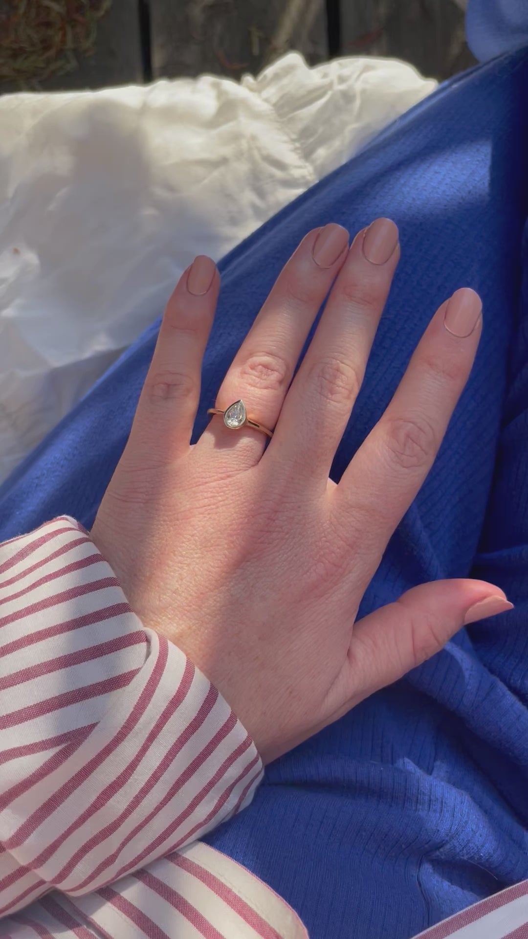 Pear Diamond Solitaire