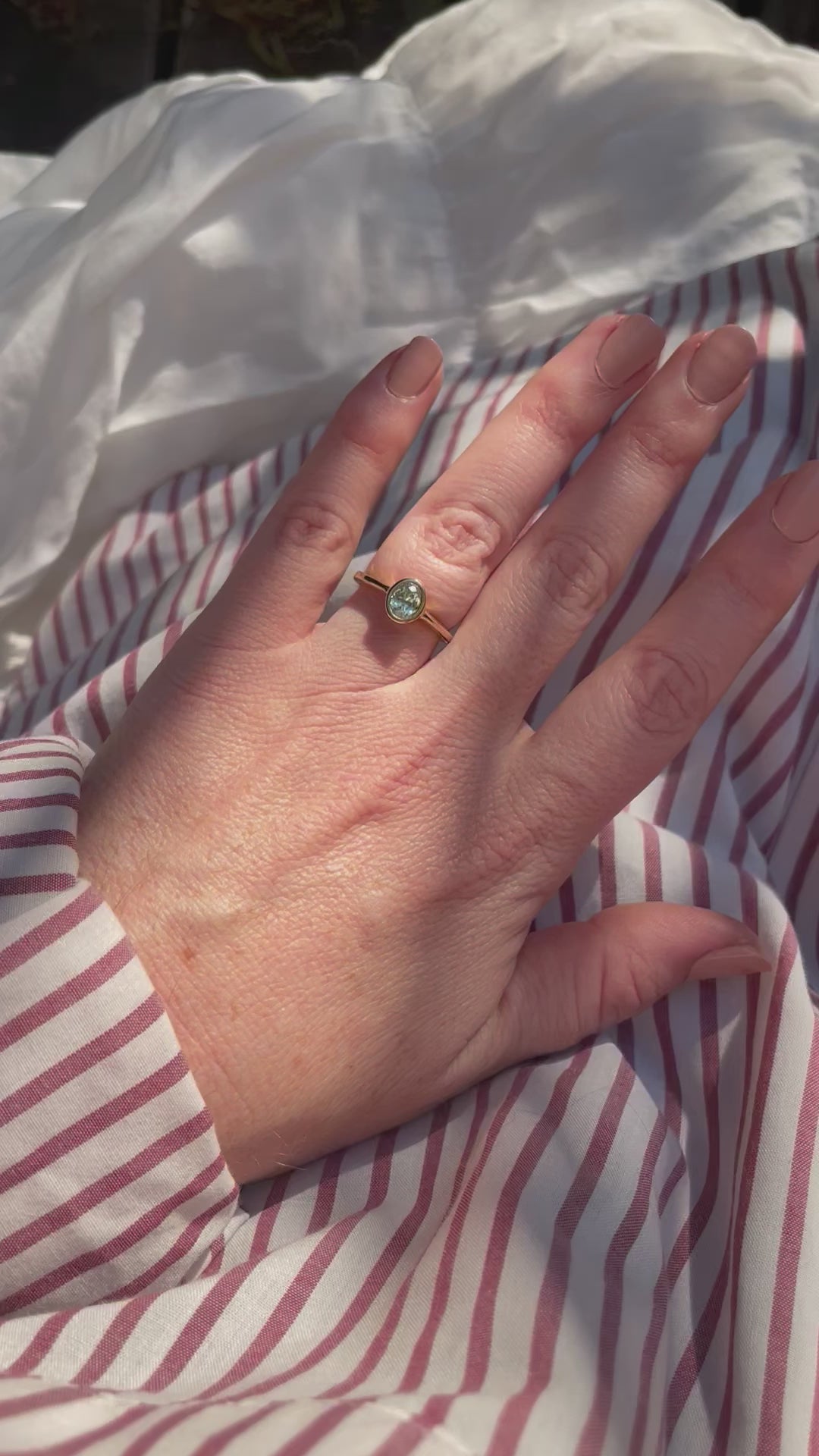 Seafoam Sapphire Solitaire