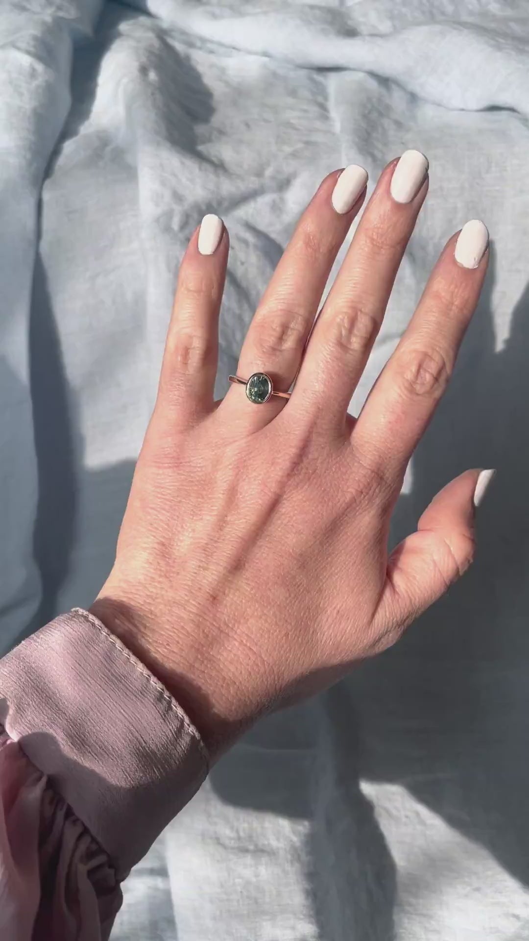 Teal Sapphire Solitaire