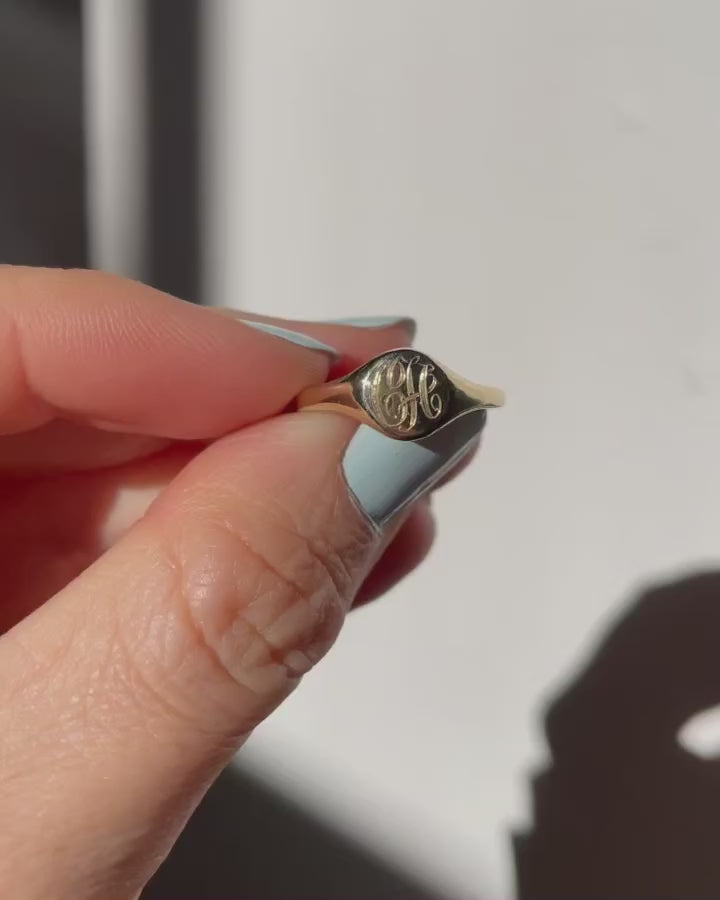 Monogram Signet Ring
